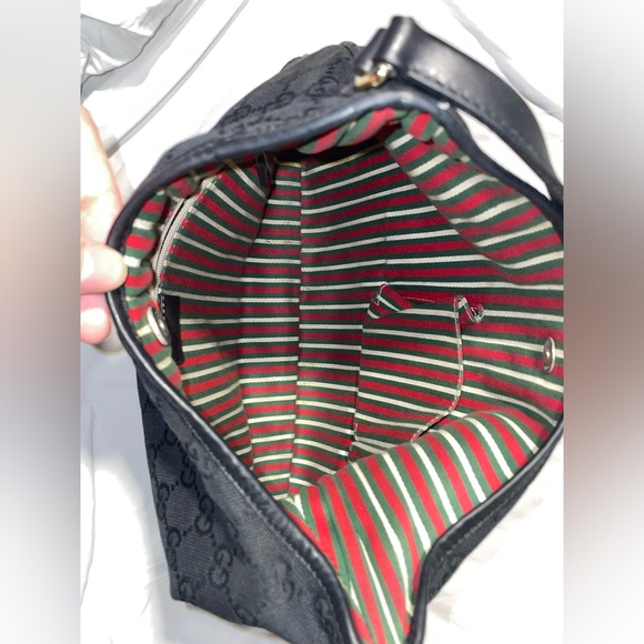 Gucci Black GG Canvas New Britt Hobo 169947 - Picture 8 of 14